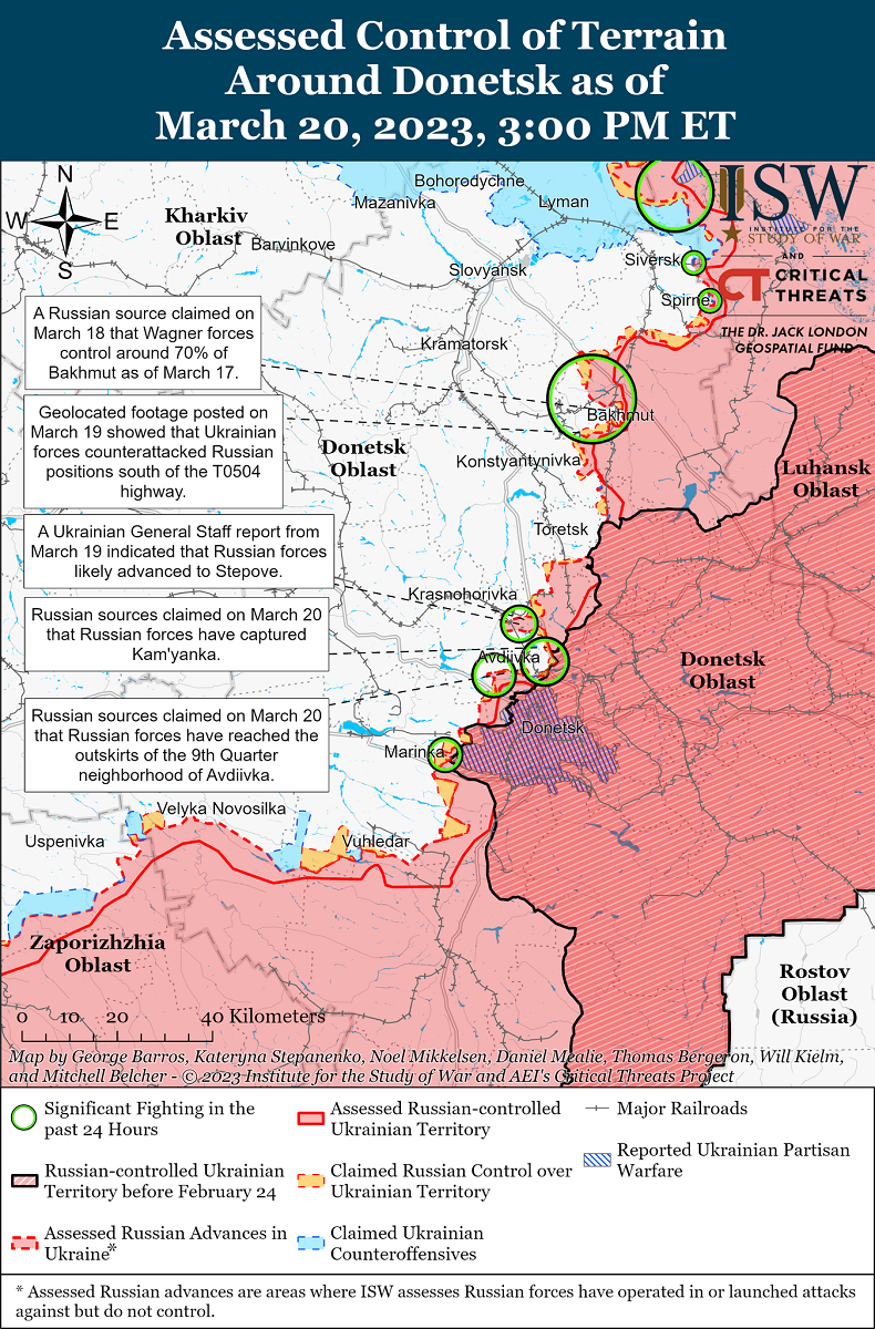 Карта бойових дій в Україні