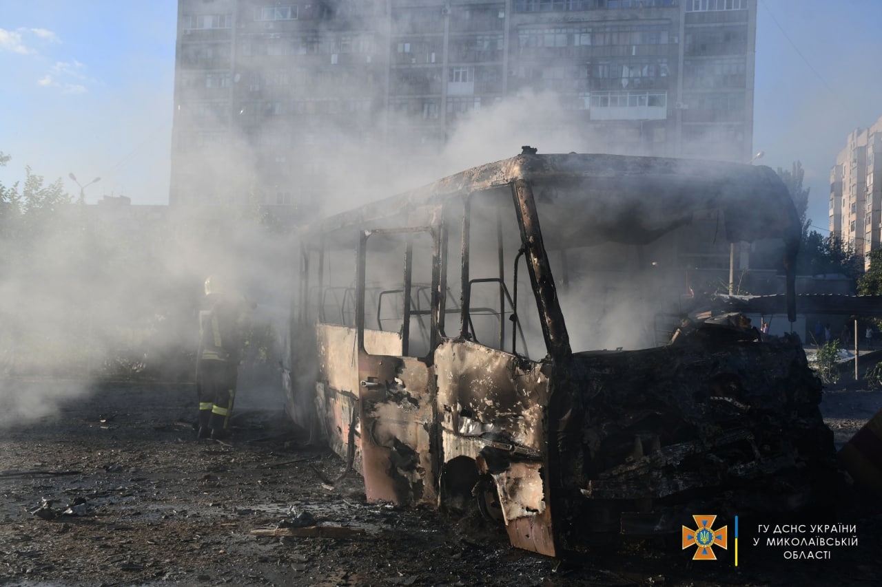 Последствия обстрела Николаева 24 июля