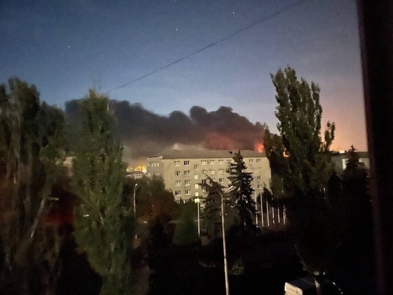 Фото пожежі після обстрілу Краматорська. Джерело - Телеграм