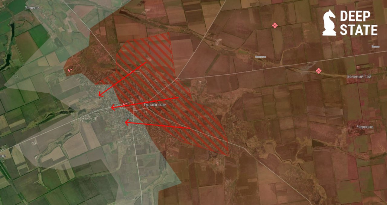 Гуляйполе. Карта боевых действий. Источник - Deep State
